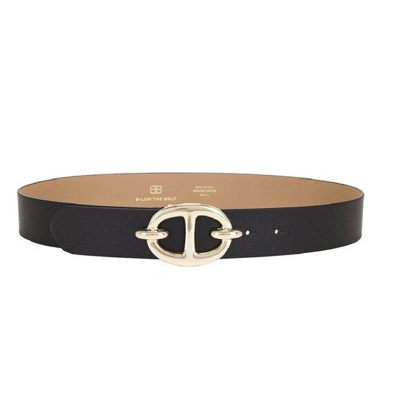 B-LOW THE BELT Kiara Belt Black Leather Gold Buckle Size XS - Picture 1 of 7
